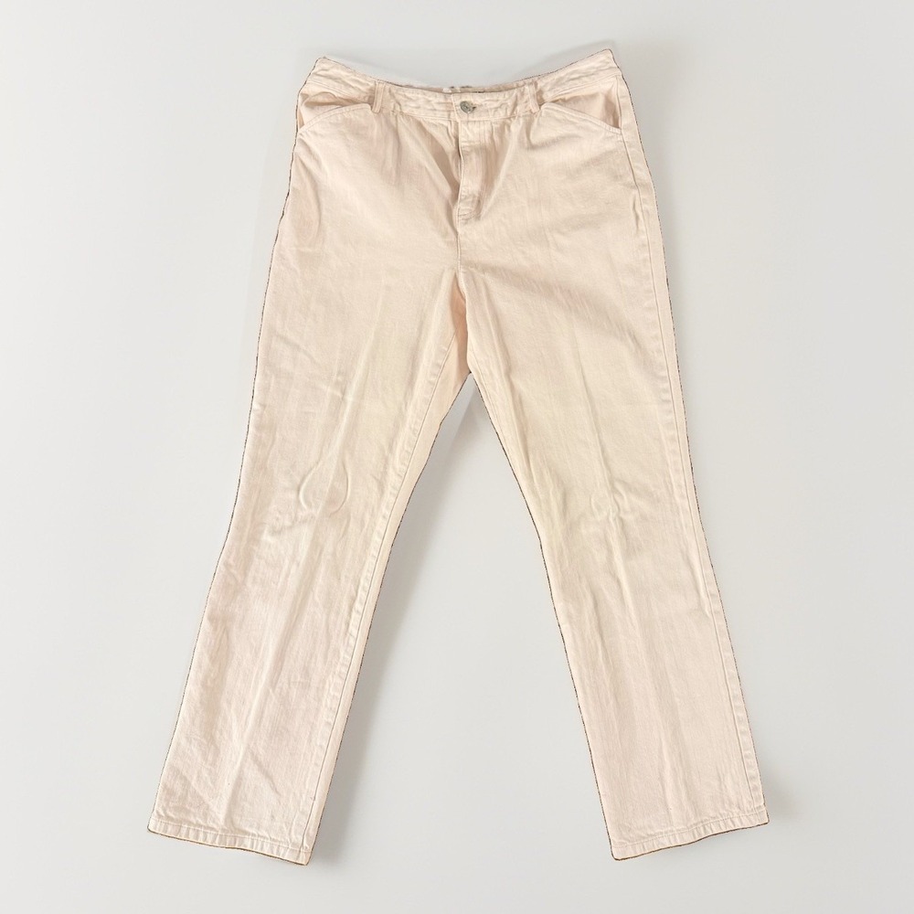 Lauren Ralph Lauren Mid-rise Straight-leg Jeans Light Pink Women's Size 12